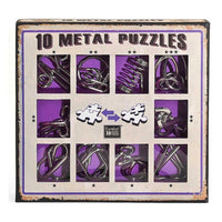 10 Metal Puzzles purple - ToyTime