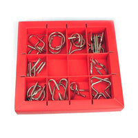 10 Metal Puzzles red - ToyTime