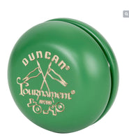 1955 Duncan Wooden Green Yoyo Tournament With Trick Book - ToyTime