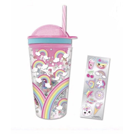 2 in 1 Snack Water Bottle Rainbow..@Hot_Focus - ToyTime