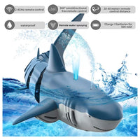 2022 Blue Jet Charged Pool Simulation Remote Controlled Shark with water spray - ToyTime