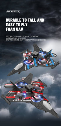 2024 RC Fighter Aircraft Drone Stunt/Glider With obstacle Avoidance Radar - ToyTime