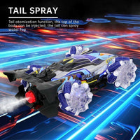 2024 RC Racing Stunt Cars Multiple Terrains/Tail Spray Toys with lights/Dual Control - ToyTime