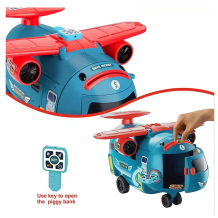 3 In 1 Pretend Play Deformation Electric Driving Simulation Airplane Toy - ToyTime