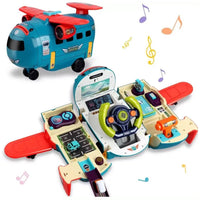 3 In 1 Pretend Play Deformation Electric Driving Simulation Airplane Toy - ToyTime