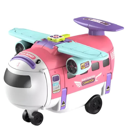 3 In 1 Pretend Play Deformation Electric Driving Simulation Airplane Toy - ToyTime