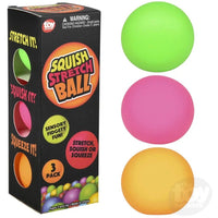 3 Pack Squish Stretch Ball - ToyTime