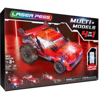 4 - In - 1 Red Racer Car..@Laser_Pegs - ToyTime