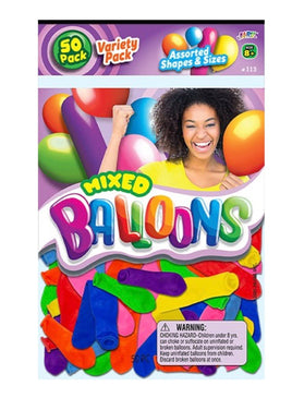 50 Variety Pack Mix Balloon - ToyTime