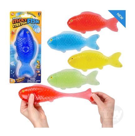 7.5" Jumbo Sticky Stretch Fish - ToyTime