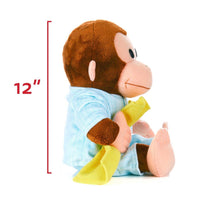 Curious Gearge In PJS Plush