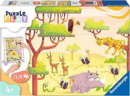 Puzzle and play Safari Time 2x24pcs
