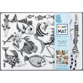 Fish Coloring/Washable Funny Mat