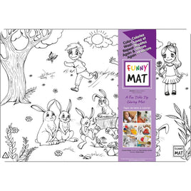 Bunnies Coloring/Washable Funny Mat