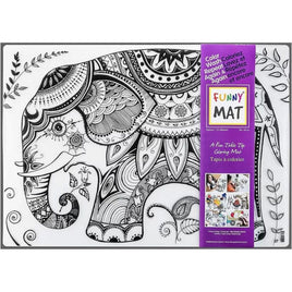 Elephant Coloring/Washable Funny Mat