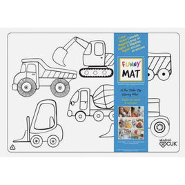 Construction Coloring/Washable Funny Mat