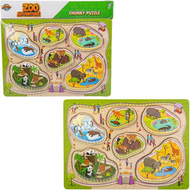 Zoo adventure chunky wooden puzzle