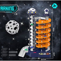 2024 Space Adventure Car Track Building Set With Rotating Elevator lifting Parking/Garage slot 57 pcs