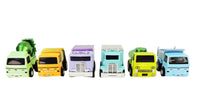 Pull Back Car Mini WorkTrucks Metallic