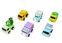 Pull Back Car Mini WorkTrucks Metallic