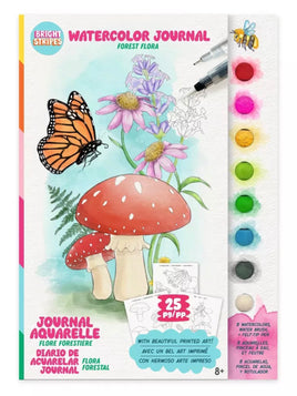 Watercolor Journal Forest Flora Painting Activity Book