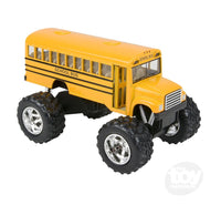 Die-Cast Pull Back Big Wheel School Bus 5 inch