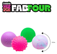 NeeDoh Teenie Fab Four Color Change Ripples Glow and Swirl  4-Pack