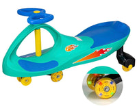 Lightning Glow Rider Teal & Blue Inertia & Movement Powered Ride