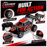 Hyper Drive RC Buggy Red & Black 1:18 Scale Remote Control Sports Vehicle