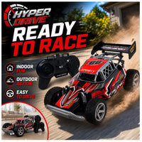 Hyper Drive RC Buggy Red & Black 1:18 Scale Remote Control Sports Vehicle