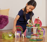 Glittering flower house with unicorns lake and stable 42445