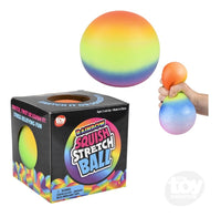 Rainbow Squish Stretch Ball 4"