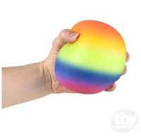 Rainbow Squish Stretch Ball 4"