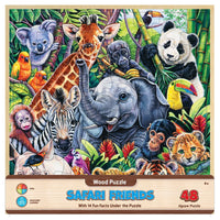 Safari Friends 48pcs Wood Puzzle