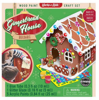 Buildable Gingerbread House Holiday Wood Paint Kit