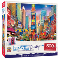 Travel Diary Broadway Times Square 500pcs Jigsaw Puzzle