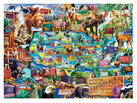 USA Map of The National Parks 100pcs Jigsaw Puzzle
