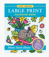 Large Print Coloring Book Home Sweet Home