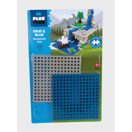 Baseplate Duo Gray And Blue..@Plus Plus - ToyTime