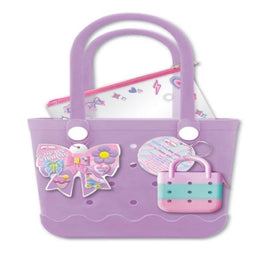 Beach Tote Bag with Charms Bowtiful Purple - ToyTime