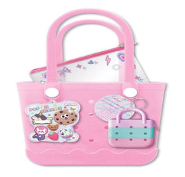 Beach Tote Bag with Charms Critters Pink - ToyTime