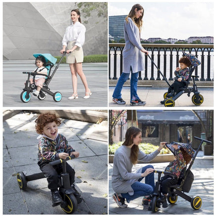 Bebelux Tricycle Multifunctional 7 in 1 Foldable Stroller and Tricycle for Kids - ToyTime