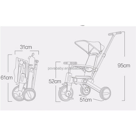 Bebelux Tricycle Multifunctional 7 in 1 Foldable Stroller and Tricycle for Kids - ToyTime