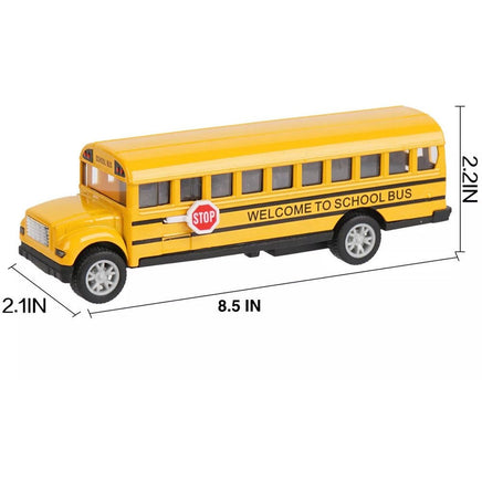 Big size Die Cast Pull Back Car Yellow School Bus Toy - ToyTime