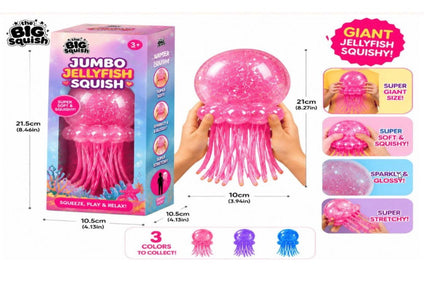 Big Squish Jumbo Jellyfish Squish - ToyTime