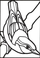 Birds Mini Stained Glass Coloring Book - ToyTime
