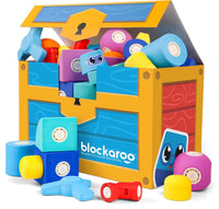 Blockaroo Magnetic Foam Blocks 50 Piece Trunk - ToyTime