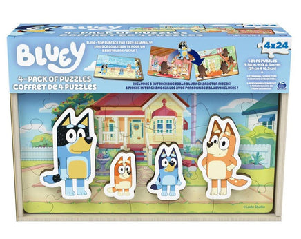 Bluey 4 - pack wooden puzzle - ToyTime