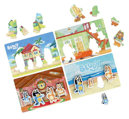 Bluey 4 - pack wooden puzzle - ToyTime