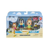 Bluey Figures 4 pack Family Beach Day - ToyTime